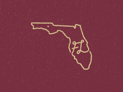 Florida "State Mark" apparel brand branding design identity illustrator logo logo design maroon simple sports vector