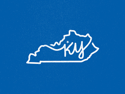 Kentucky "State Mark" blue brand branding design identity illustrator kentucky logo logo design simple texture vector