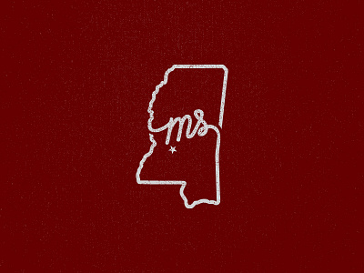 Mississippi "State Mark" brand branding design identity illustrator logo logo design maroon simple sports vector