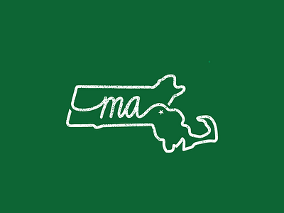Massachusetts "State Mark" apparel brand branding design green identity logo logo design simple sports texture vector