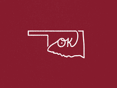 Oklahoma "State Mark" apparel brand branding design identity logo logo design maroon simple sports texture vector