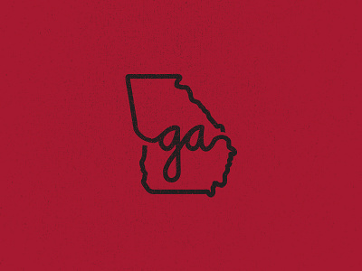 Georgia "State Mark" apparel brand branding design identity logo logo design red simple sports texture vector