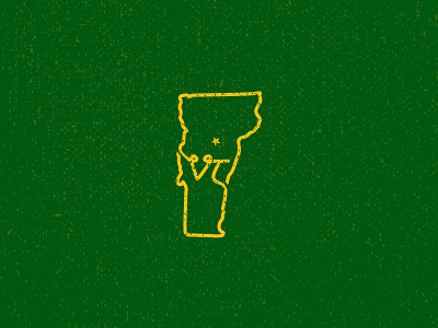 Vermont "State Mark" brand branding design green identity illustrator logo logo design simple texture vector yellow