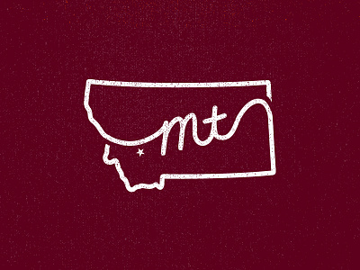 Montana "State Mark" brand branding design identity illustrator logo logo design maroon simple sports texture vector