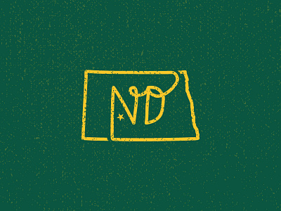 North Dakota "State Mark" apparel brand branding design green identity logo logo design mark simple texture vector