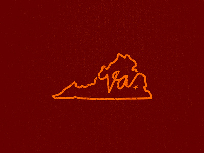 Virginia "State Mark" apparel brand branding design identity logo logo design orange simple sports vector virginia