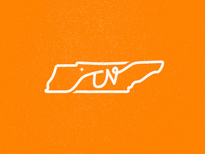 Tennessee "State Mark" apparel brand branding design identity logo logo design orange series simple texture vector