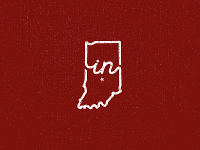 Indiana "State Mark" apparel brand branding design identity logo logo design red simple texture vector