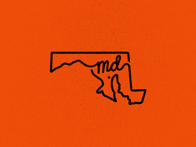 Maryland "State Mark" apparel brand branding design identity logo logo design script simple texture vector