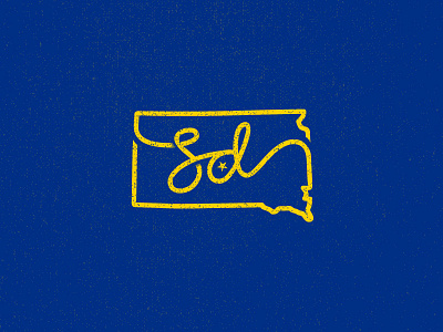 South Dakota "State Mark" apparel brand branding design identity illustrator logo logo design simple symbol texture vector