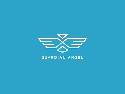 Guardian Angel angel brand branding design identity logo logo design simple wings
