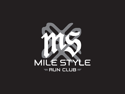 Mile Style athletics black brand brooklyn design identity logo logo design logos nyc running simple simplicity style