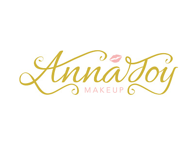 Anna Joy Makeup beauty branding design elegant lettering logo logo design logos makeup script simple simplicity