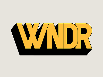 wa/onder block design illustration lettering typography wndr yellow