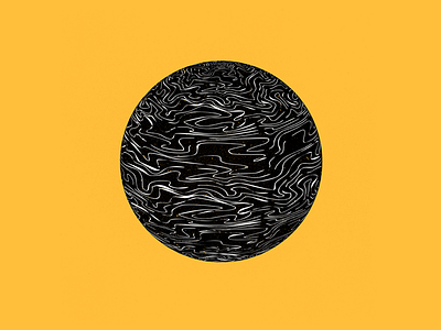 headspace black design geometric ripple sphere wndr yellow