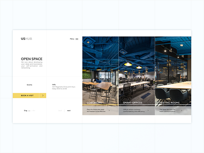 Ushub concept coworking figma hub meeting room office open space space ui ux web design website