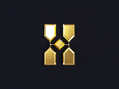 Solid Gold 3d art dimension gold golden letter