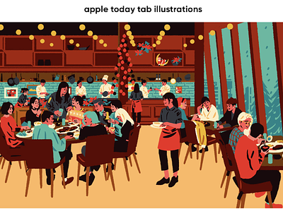 apple - today tab illustrations adobe illustrator design graphics