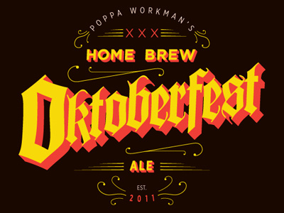 Home brew label beer design label package type typography