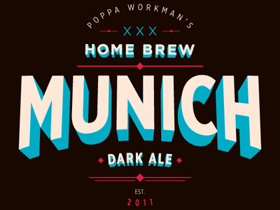Home brew label 2 beer design label package type typography