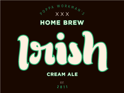Home brew label 3 beer design label package type typography