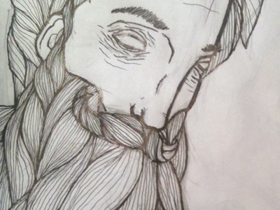 Sketch beard drawing face ink line moustache pen portrait sketch