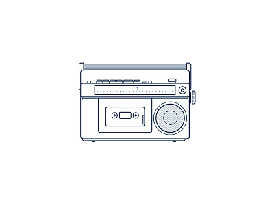 Radio icon illustration radio