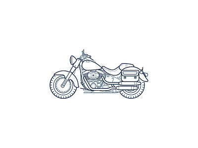 Harley-davidson icon illustration moto motorcycle