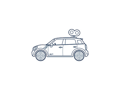 Minicooper car icon illustration minicooper