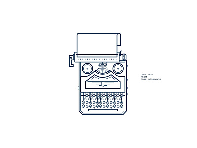 Typewriter icon illustration typewriter