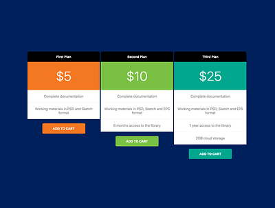 Pricing Table design plan plans pricing responsive design table ui web design