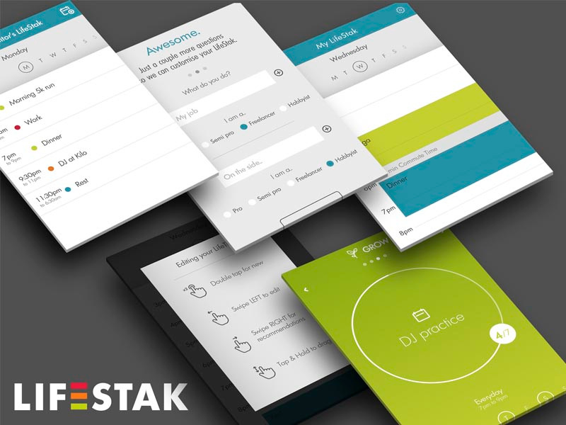 Lifestak ios mobile app interface design ui ux