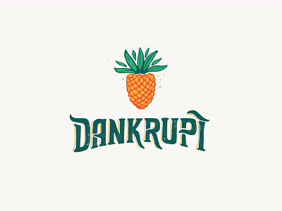 Dankrupt beach cali california chill dank hand-lettering logotype pineapple reggae relax rock texture