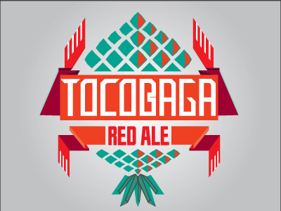 Tocobaga Red Ale ale beer hops indian label package pineapple red spanish tocobaga typography