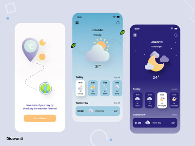 Weather app app branding design graphic design icon illustration illustrator typography ui ux