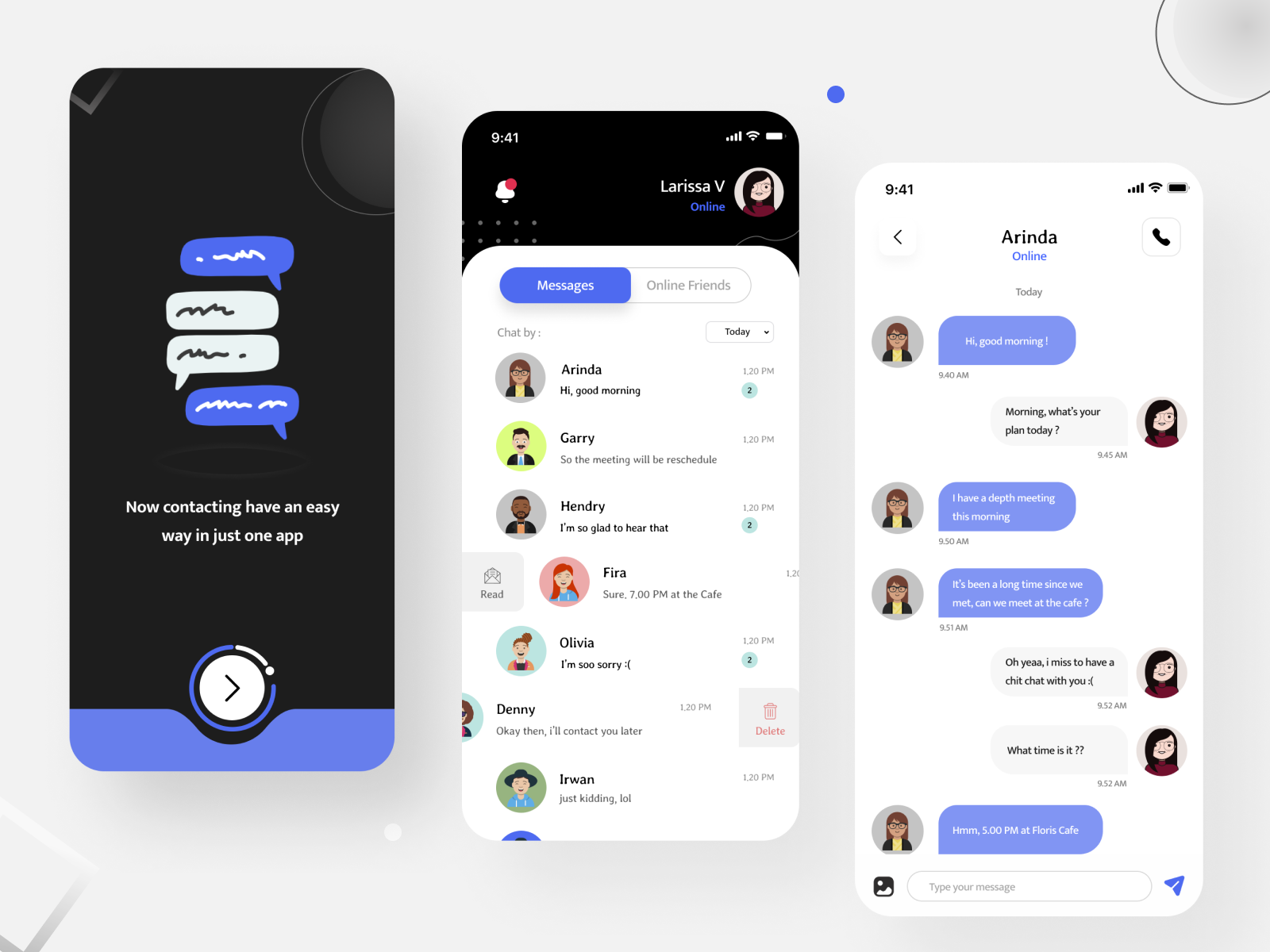 Messenger Design App by Diawanti on Dribbble