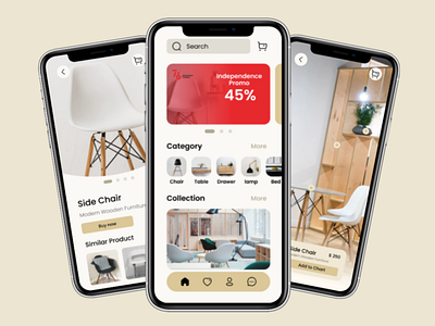 Furniture Mobile App app august branding design design of the month graphic design typography ui