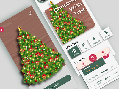 Christmas Mockup Mobile Design christmas gift mobile portfolio ui