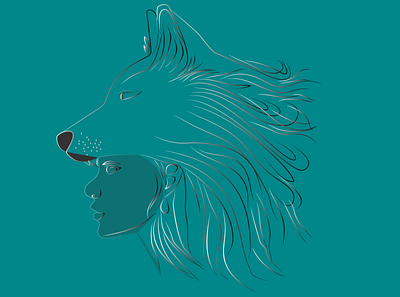 wolf face art face illustrator myart romansgallery wolf woman