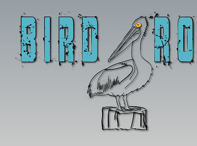 Bird Rock Pelican art artwork design digitalart illustration logo romansgallery t shirts