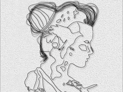 Lady Haird art digitalart graphic design illustration logo romansgallery t shirts