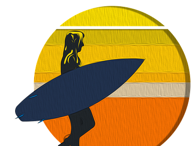 GONE SURFING art board design digitalart gonesurfing graphic design illustration romansgallery sunset surf t shirts