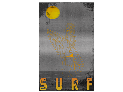 Gone Surfing Girl animation branding gonesurf graphic design illustration logo moon ocean oilpaint romansgallery surf surfboard