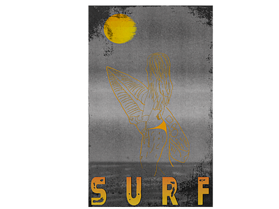 Gone Surfing Girl animation branding gonesurf graphic design illustration logo moon ocean oilpaint romansgallery surf surfboard