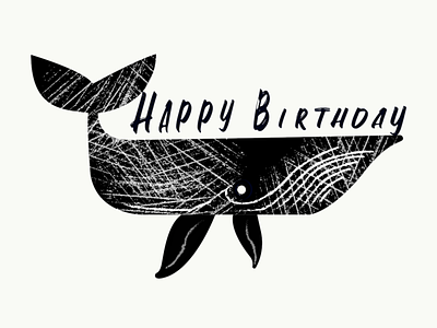 whale Birthday card