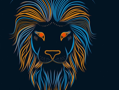 Lion King Haird Logo branding design digital art digitalart graphic design illustration illustration artwork lion face logo romansgallery t shirts