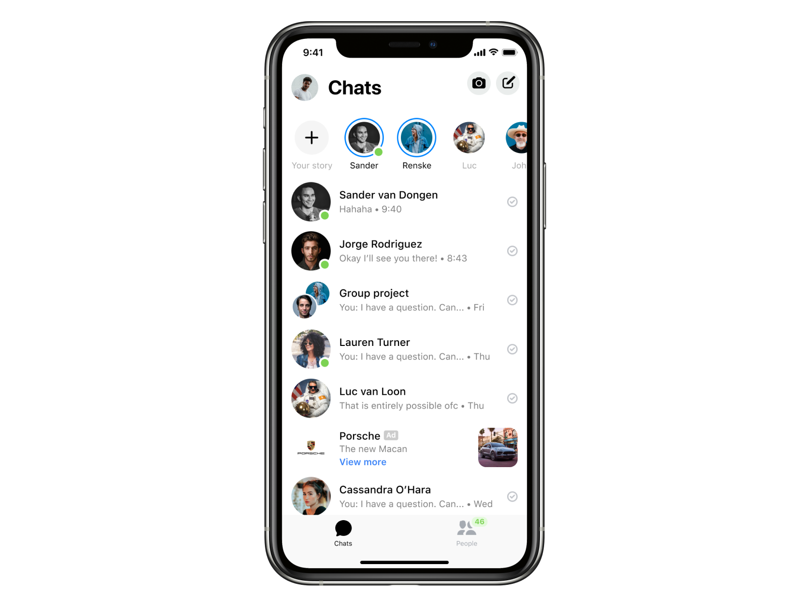 Messenger Chats By Luc Van Loon On Dribbble