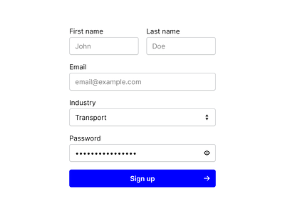 Sign up form component components email field figma form input field password sign in sign up ui