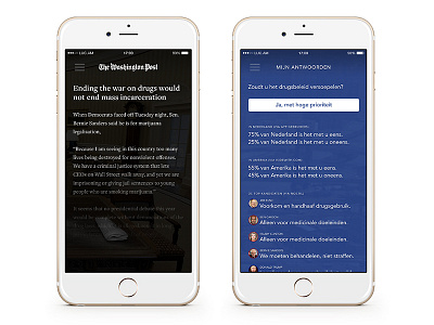 Article and results page app article design interface ios menu mobile news nieuwsuur style visual