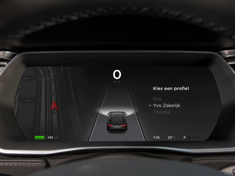 Tesla Instrument Cluster animation automotive car car ui car ux cockpit in car model s tesla tesla model s user experience